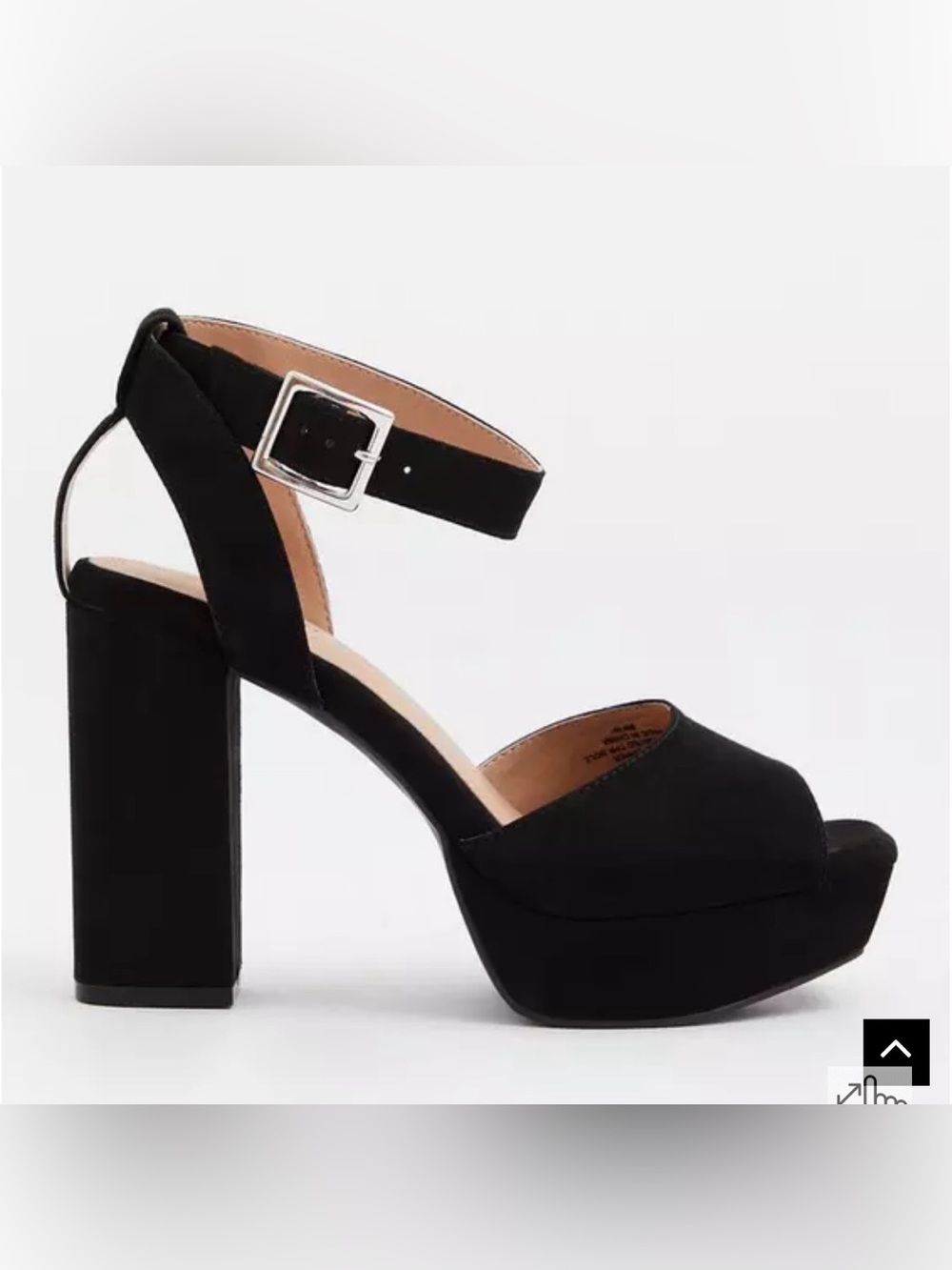 Torrid Black Platform Ankle Strap Heels size 9